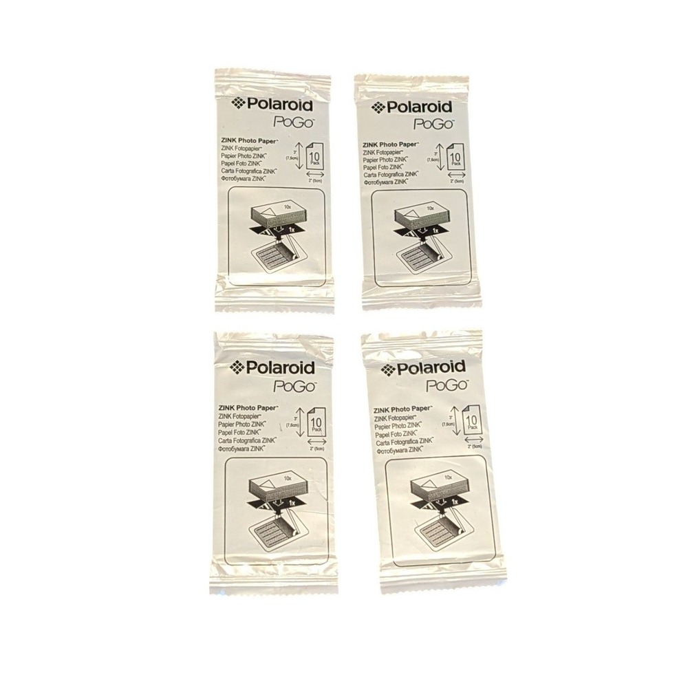 Polaroid PoGo ZINK Photo Paper 2x3 40 Sheets 4 Packs of 10 for Mobile Printer
